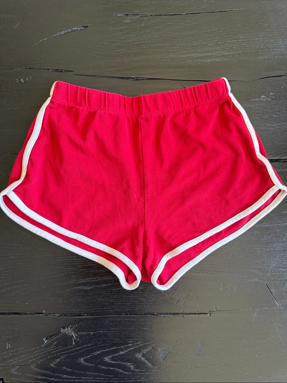 Zara Red Athletic Shorts with White Trim
